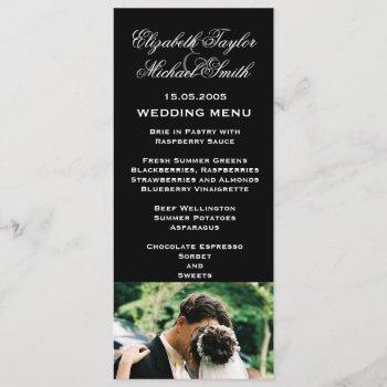 luxury black wedding photo kiss wedding menu
