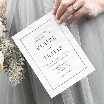 marble deluxe modern wedding invitation mar