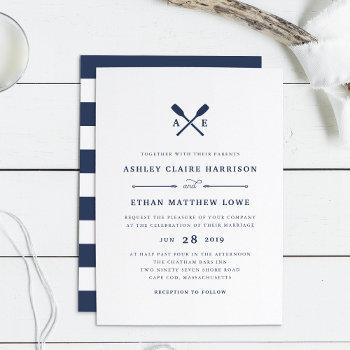 maritime | nautical monogram wedding invitation