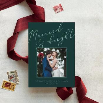 Small Married & Bright | Holiday Wedding Announcement Front View