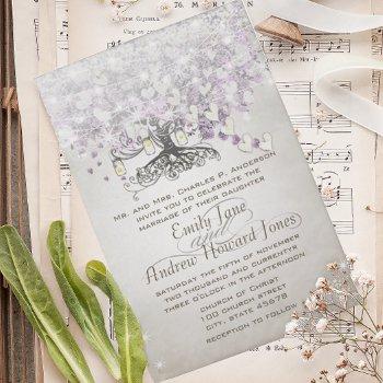Small Mason Jar Purple Lavender Heart Leaf Tree Wedding Front View