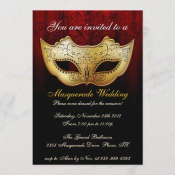 masquerade wedding celebration fancy invitation