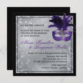 masquerade wedding invitation