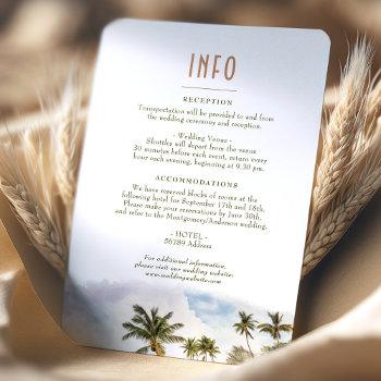 maui hawaii destination insert info details invitation
