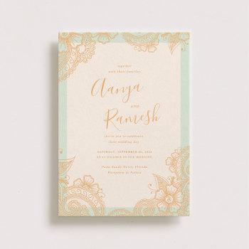 mehndi wedding invitations