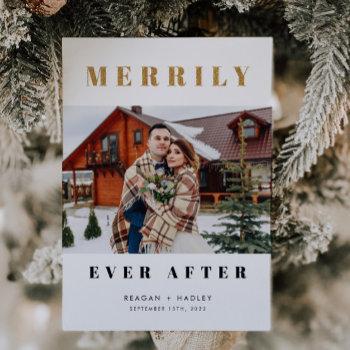 merrily ever after wedding photo announcement