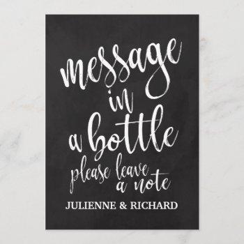 message in a bottle affordable chalkboard sign invitation