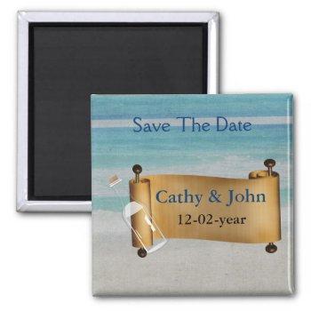 Small Message In A Bottle Beach Wedding Magnet Front View