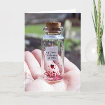 message in a bottle - customise card