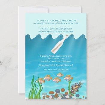 message in a bottle post wedding brunch invitation