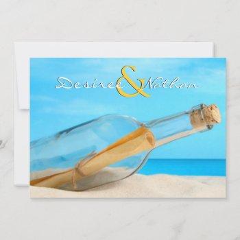 message in a bottle wedding invitations