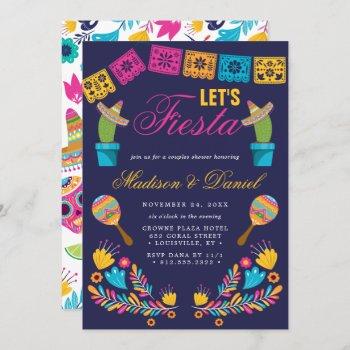 Small Mexican Fiesta Floral Couples Wedding Shower Front View