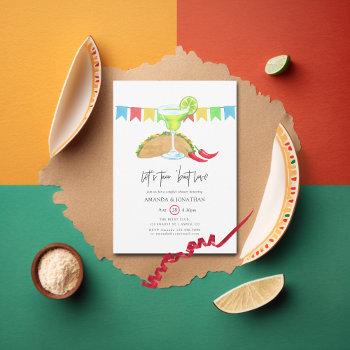 mexican fiesta taco 'bout love couples shower invitation