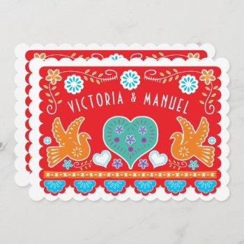Small Mexican Wedding Papel Picado Front View