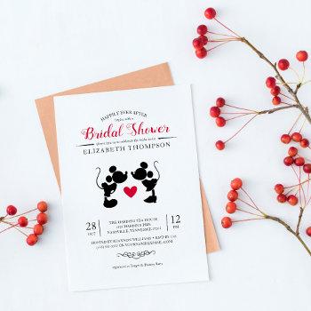 mickey & minnie | silhouette bridal shower invitation