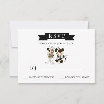 Small Mickey & Minnie Wedding | Married Rsvp Front View