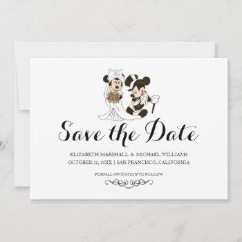 Small Mickey & Minnie Wedding | Married Save The Date Front View