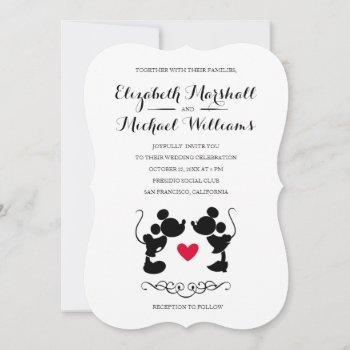 mickey & minnie wedding | silhouette invitation