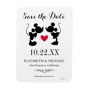 mickey & minnie wedding | silhouette save the date magnet