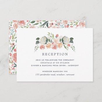 Small Midsummer Floral Reception Enclosure Card Front View
