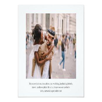 Small Minimal And Chic | Elegant Two Photo Wedding Foil Back View
