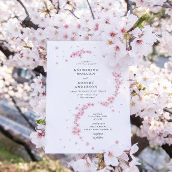 Small Minimal Cherry Blossom Floral Wedding Front View