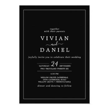 Small Minimalist | Black All In One Wedding Front View