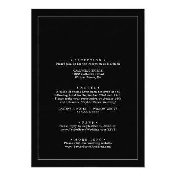 Small Minimalist | Black All In One Wedding Back View