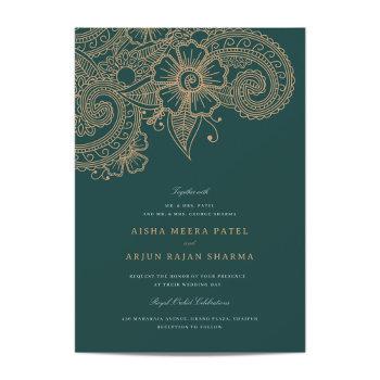 mod mehandi wedding invitation