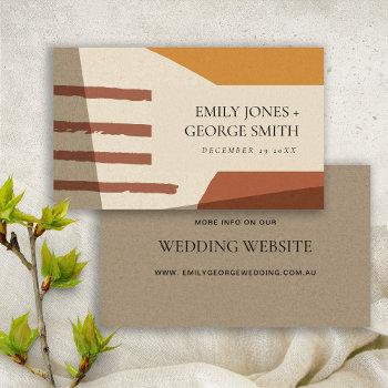 Small Modern Abstract Terracotta Art Wedding Wedsite Front View