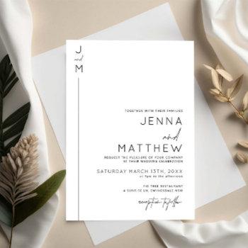 Small Modern And Minimalist Typography Wedding Front View