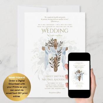 modern catholic wedding invitations elegant white