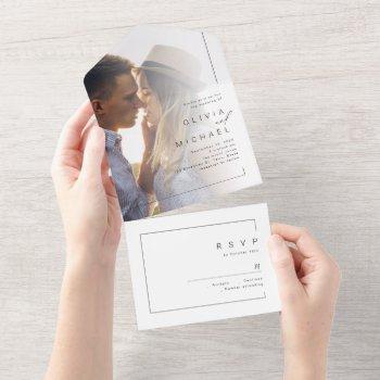 Small Modern Chic Minimalist Photo Wedding All In One Front View