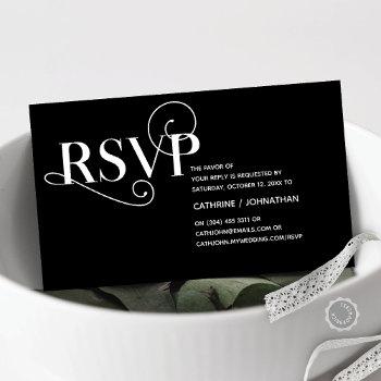 Small Modern Classy, Wedding Rsvp, Reply, Respond Enclosure Card Front View