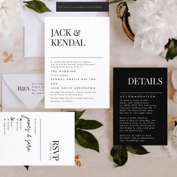 modern elegant | editable names wedding invitation