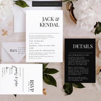 Small Modern Elegant | Editable Names Wedding Front View