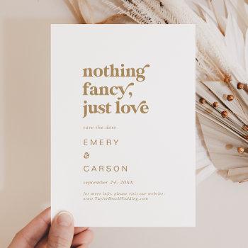 modern gold typography nothing fancy just love save the date