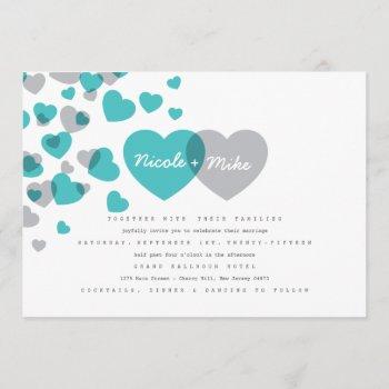 Small Modern Hearts Wedding Front View