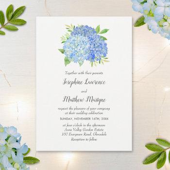 modern hydrangea flowers wedding invitation