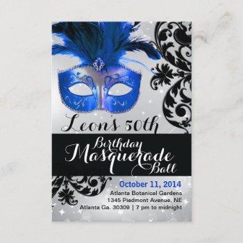 modern masquerade ball invitation