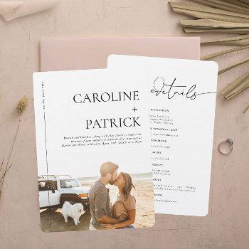 modern minimal | photo wedding details &  invitation