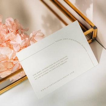Small Modern Minimalist Boho Wedding Website Enclosure Card Front View