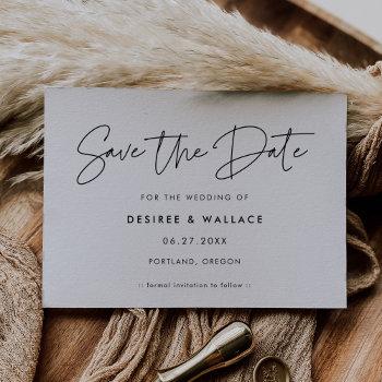 Small Modern Minimalist Save The Date Front View