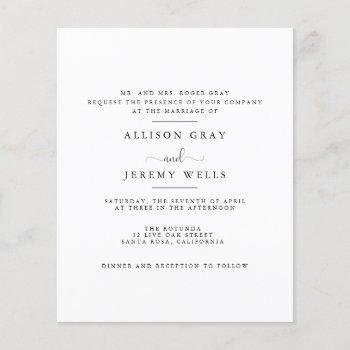 modern minimalist wedding invitation