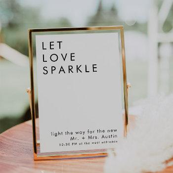 Small Modern Minimalist Wedding Send Off Sign Front View