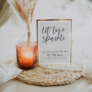 Small Modern Minimalist Wedding Send Off Sign Front View