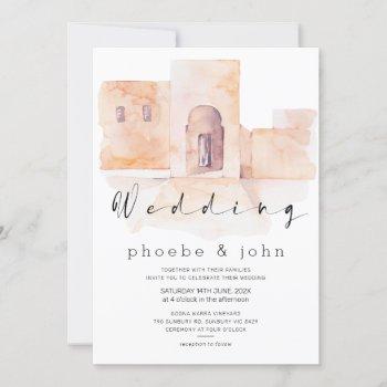 Small Modern Moroccan Calligraphy Wedding Front View