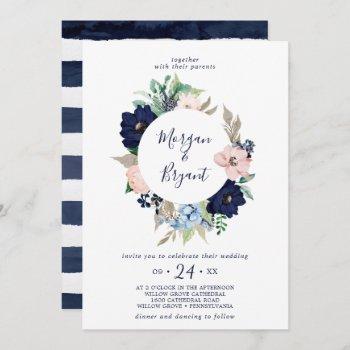 Small Modern Nautical | Floral Wreath Wedding Front View