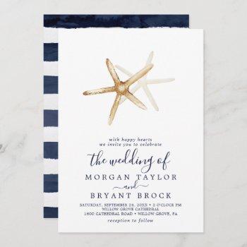 modern nautical | starfish the wedding of invitation