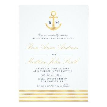 Small Modern Nautical Wedding Front View
